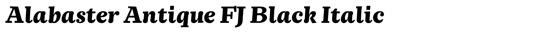 Alabaster Antique FJ Black Italic image